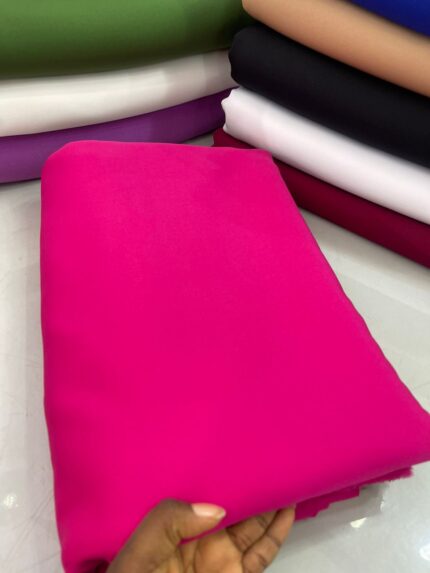 STOCK PLAIN CREPE-F.PINK