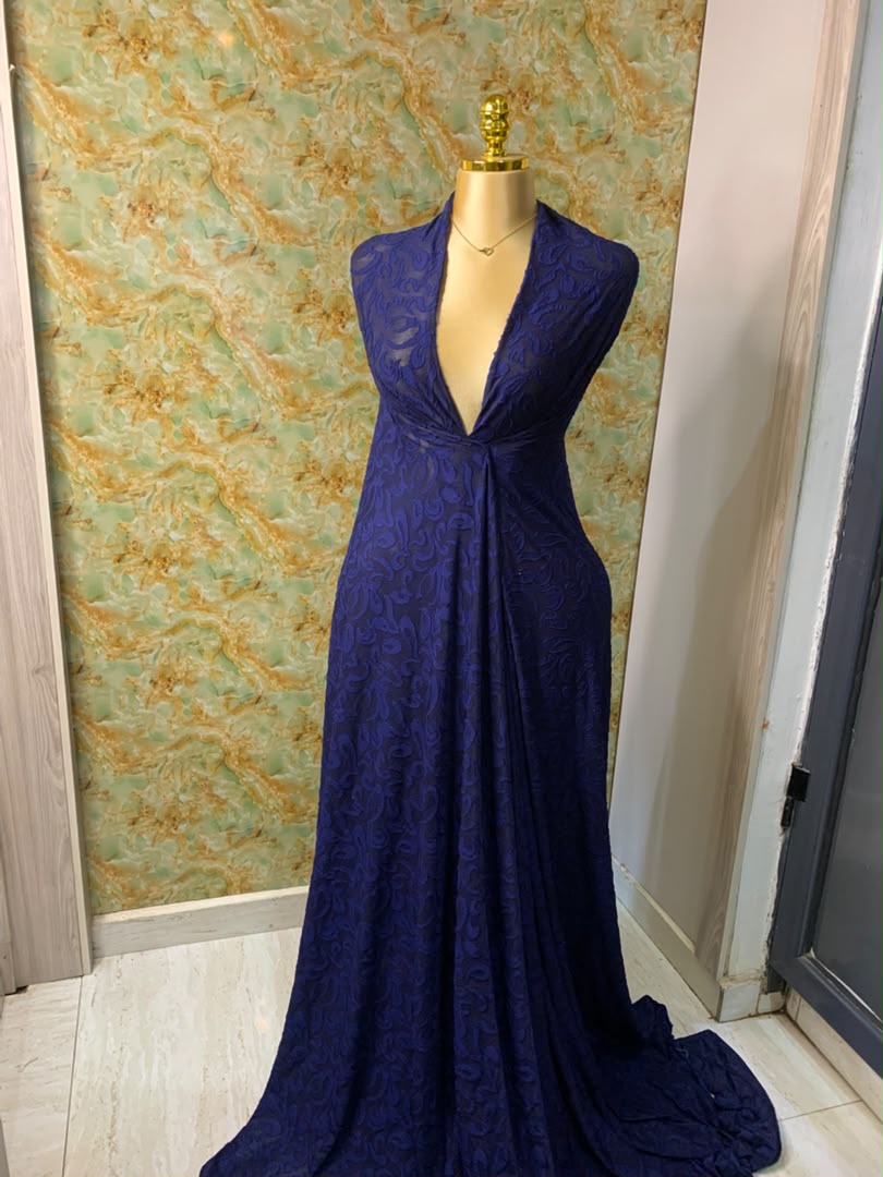 STRECHY JACQUARD-NAVY BLUE (moq 6yrds above)