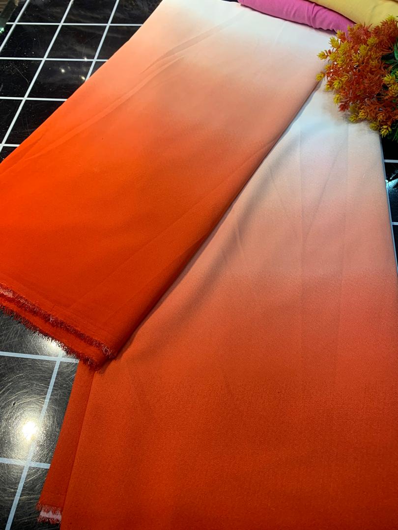 KAMPALA OMBRE CREPE-BURNT ORANGE (MOQ 6 ABOVE CREPE)