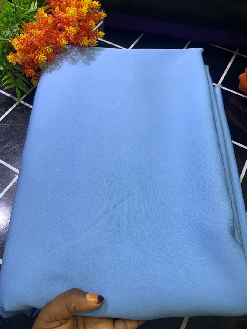 STOCK PLAIN CREPE-S.BLUE (MOQ 6YRDS ABOVE)