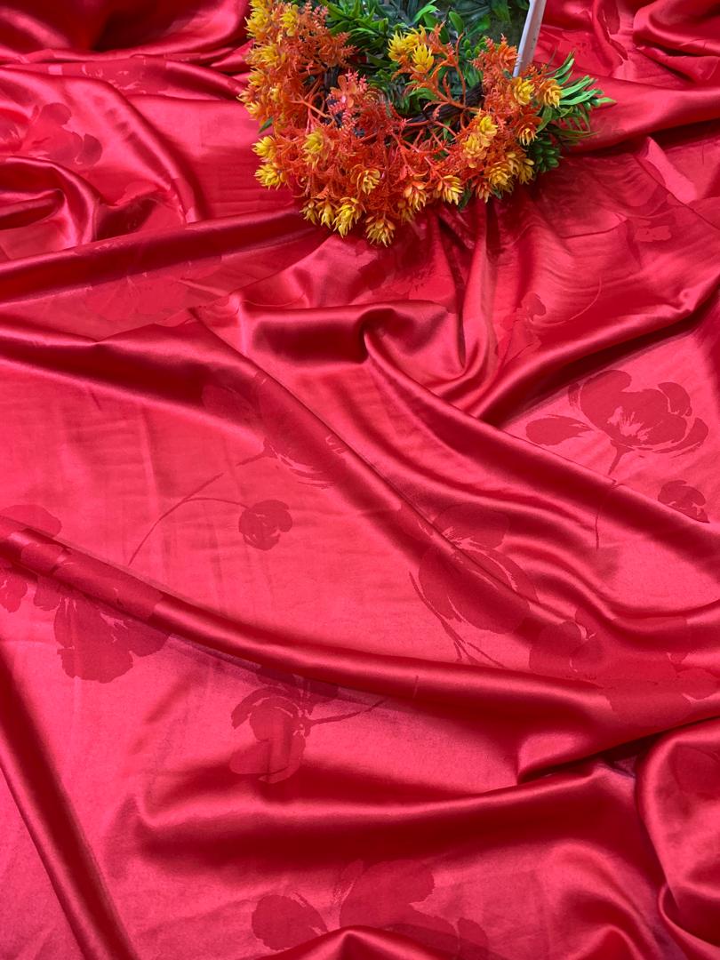 JACQUARD SILK-RED  (MOQ 6YRDS ABOVE)