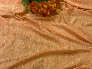 STRECHY JACQUARD- ORANGE (MOQ 6YRDS ABOVE)