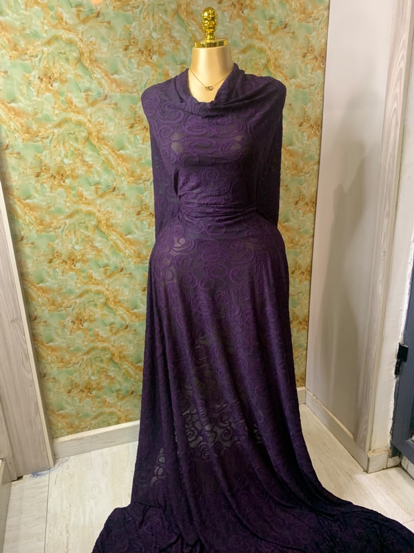 STRECHY JACQUARD-  MAGENTA (MOQ 6YRDS ABOVE)