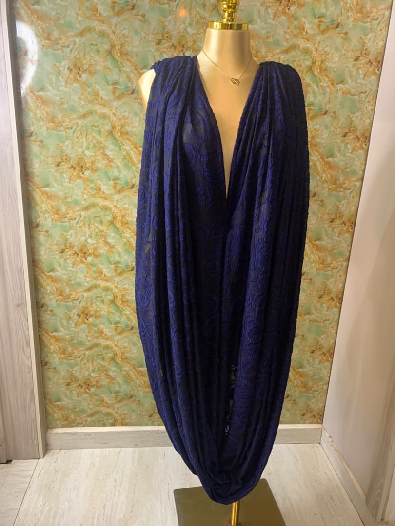 STRECHY JACQUARD- BLUE (MOQ 6YRDS ABOVE)