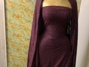 STRECHY JACQUARD- WINE (MOQ 6YRDS ABOVE)