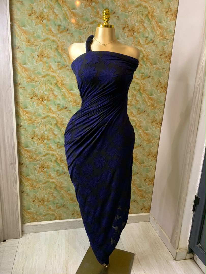 STRECHY JACQUARD-  BLUE (MOQ 6YRDS ABOVE)