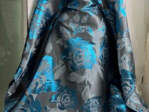 MIORROR DAMASK-blue&ash (MOQ 6YRDS)
