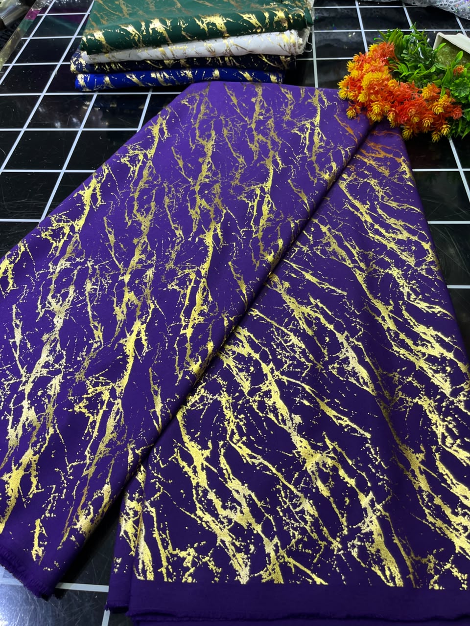 SAMPLE FANCY RAIN-PURPLE (MOQ 6YRDS)