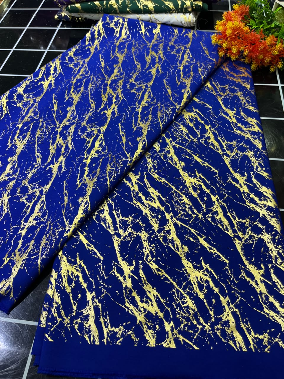 SAMPLE FANCY RAIN-R.BLUE (MOQ 6YRDS)