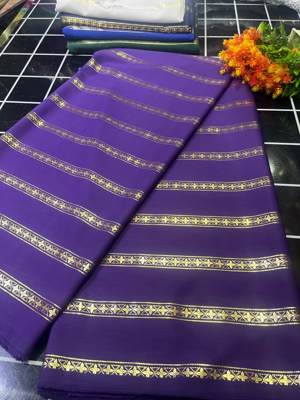 SAMPLE FANCY LINE-PURPLE (MOQ 6YRDS)