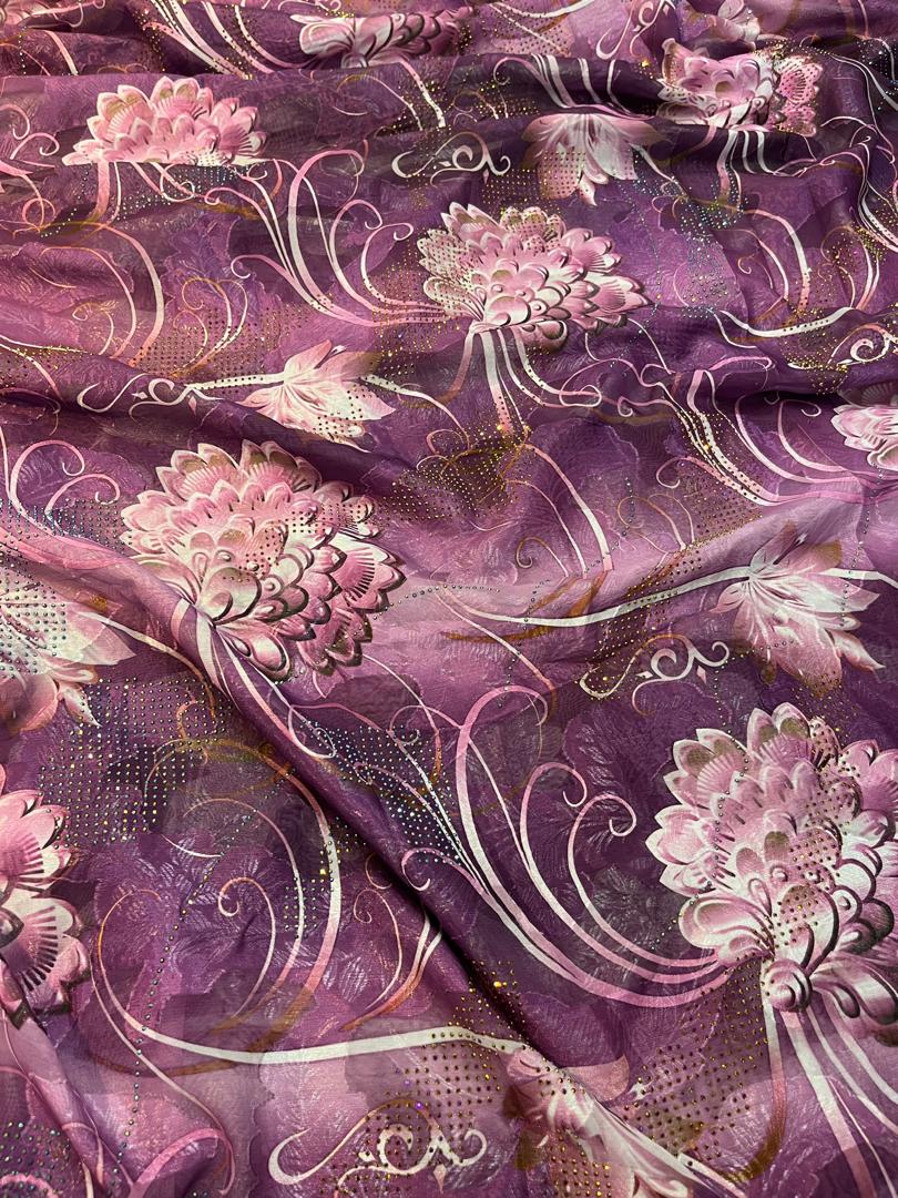 LUXURY STONE JACQUARD-PURLE(MOQ 5YRDS)