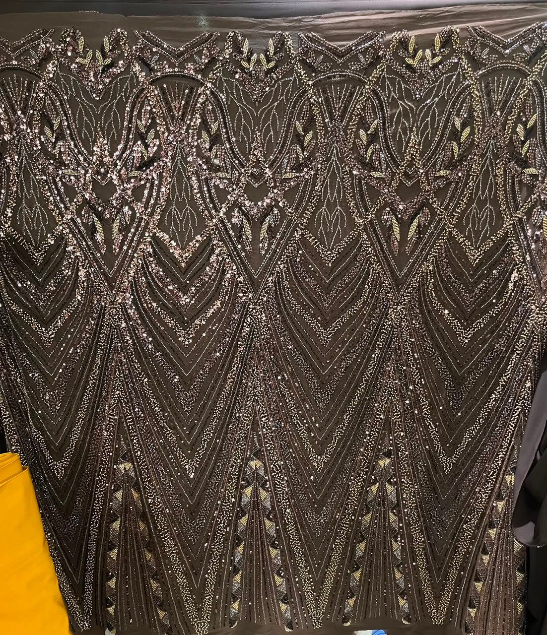 BEADED LACE-BROWN