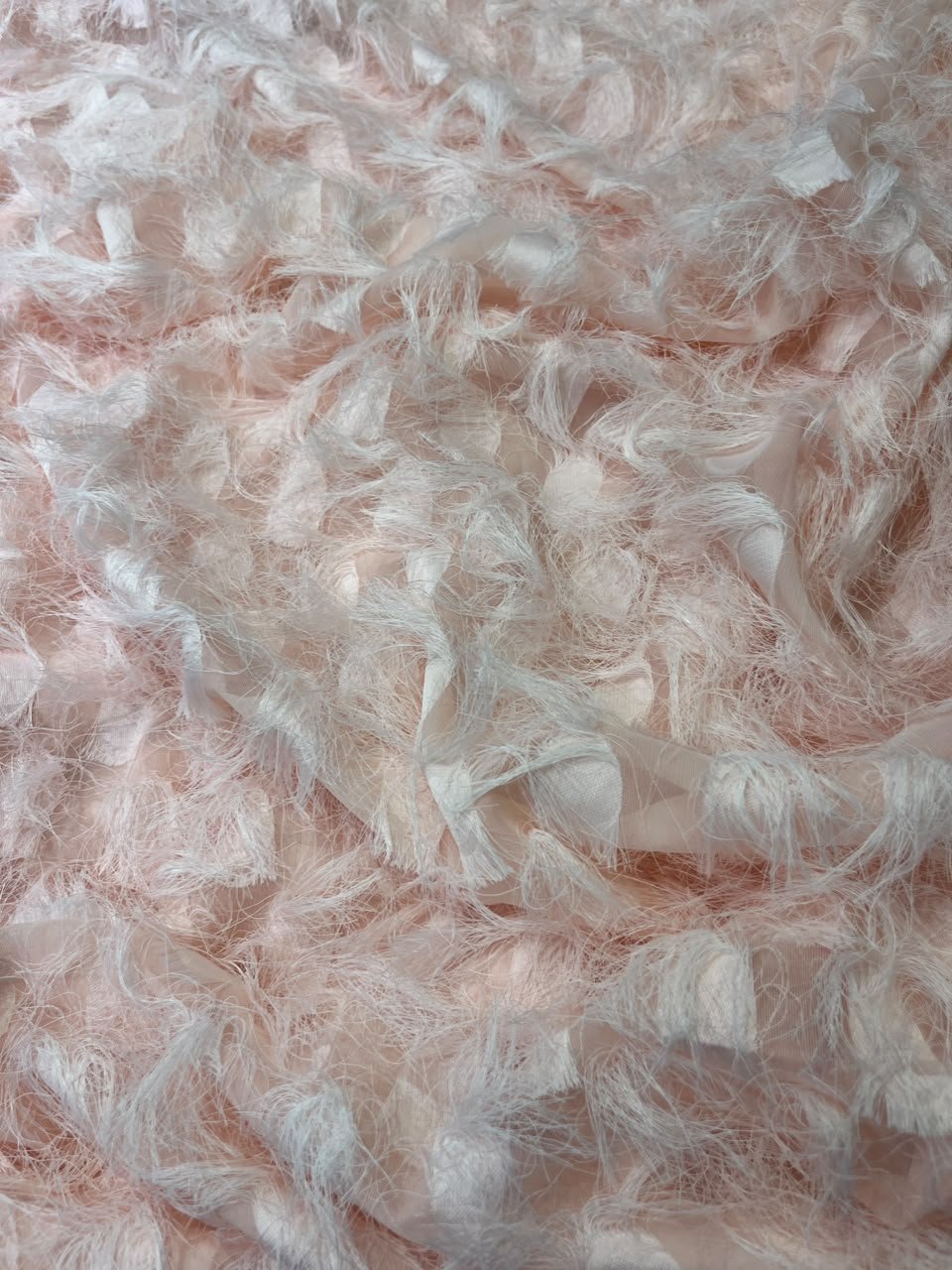 FUR JACQUARD - PEACH (MOQ 6 YARDS)