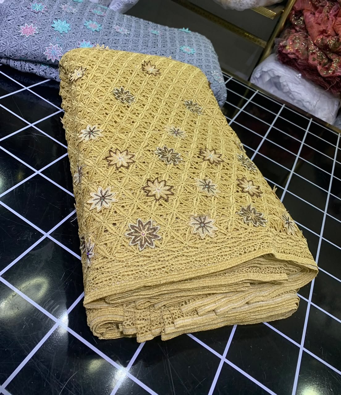 APPLIQUE LACE-GOLD