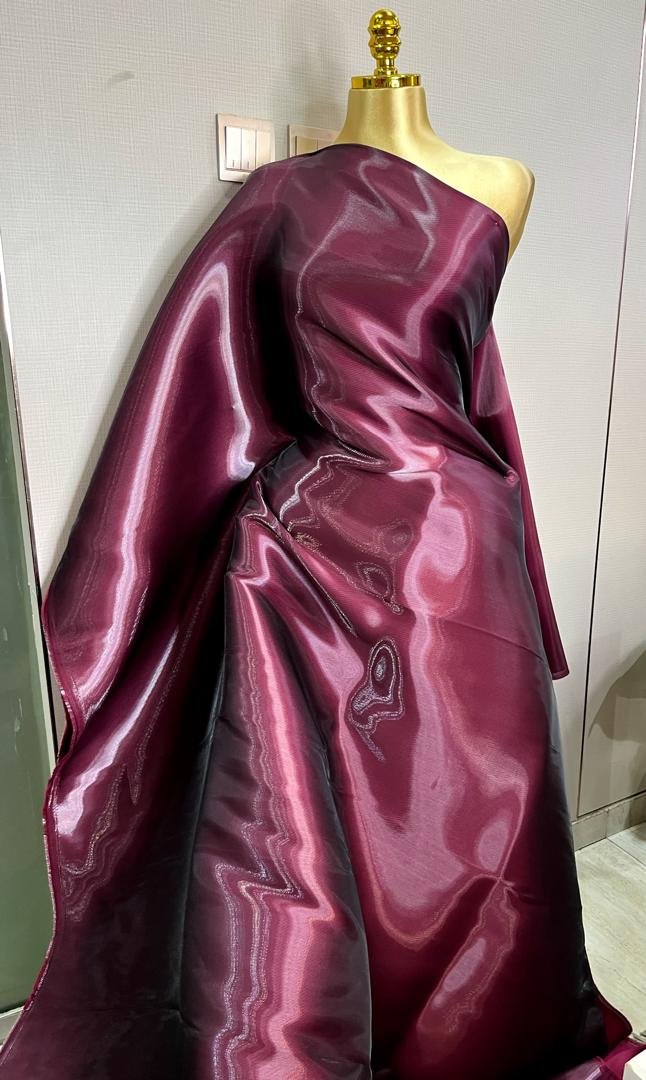 MIRROR ORGANDY-BURGUNDY