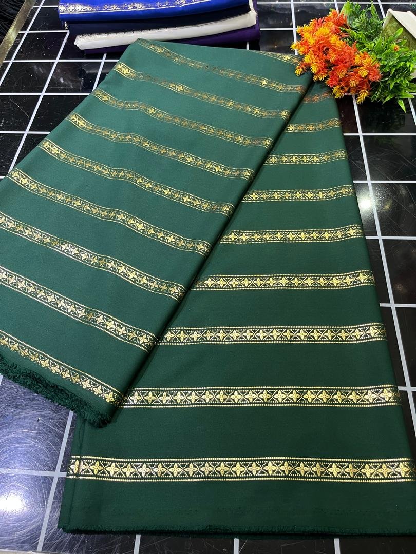 SAMPLE FANCY STRIPE - GREEN ( MOQ 6 YARDS )