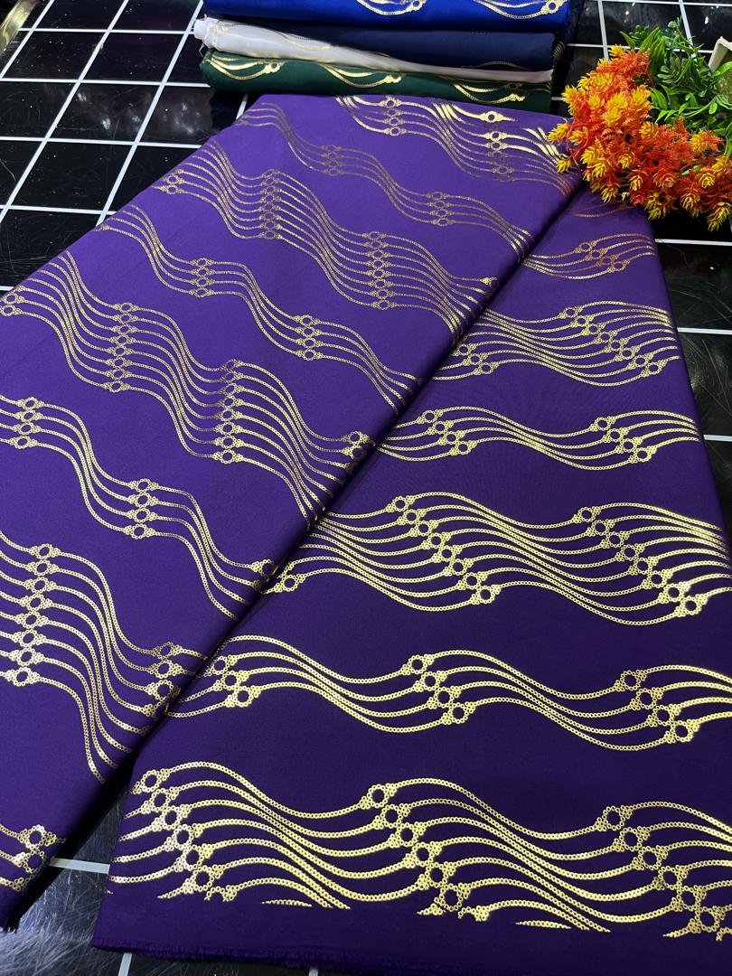 SAMPLE FANCY WAVE- PURPLE ( MOQ 6 YARDS )