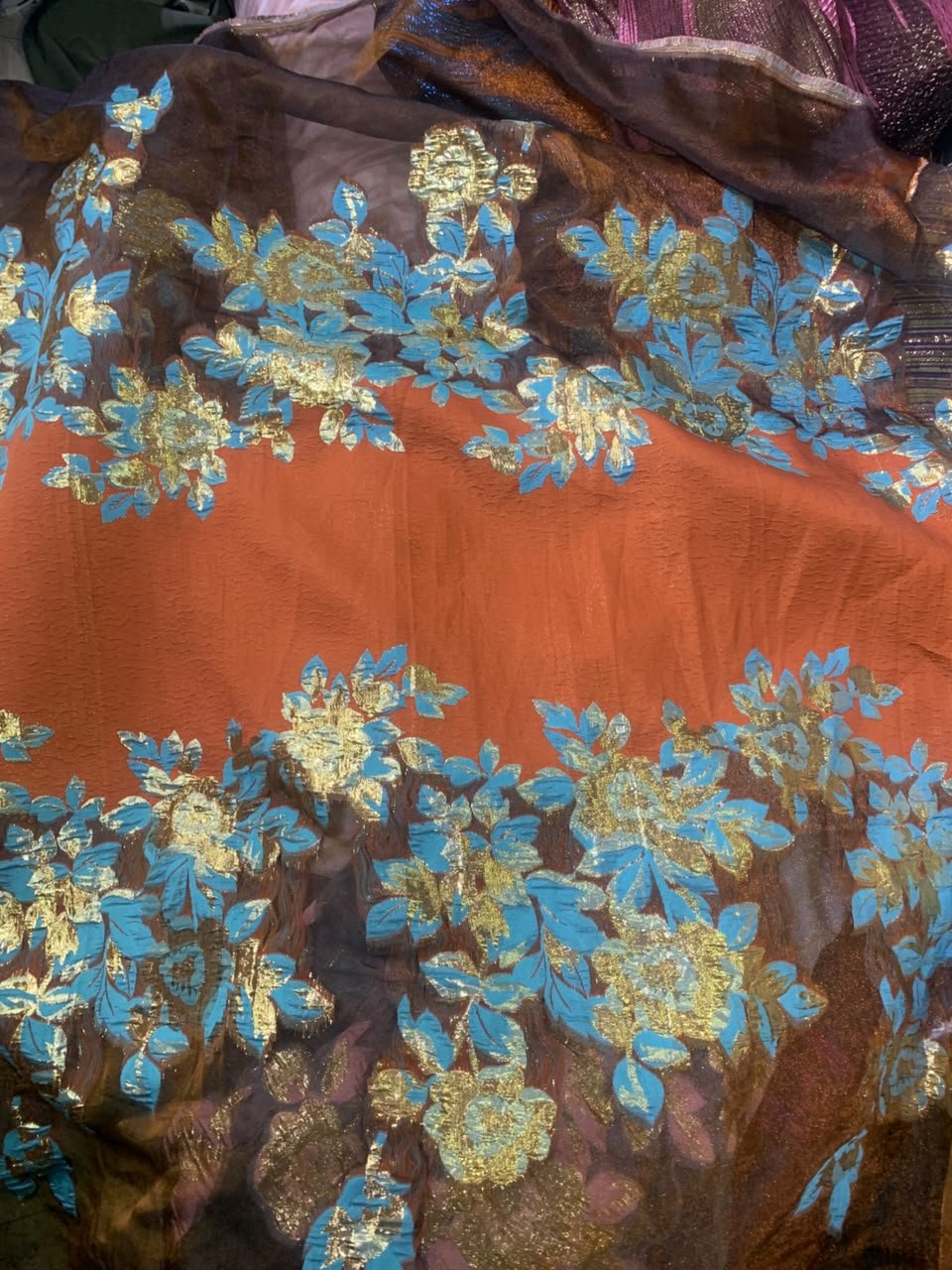 ORGANZA BROCADE ORANGE