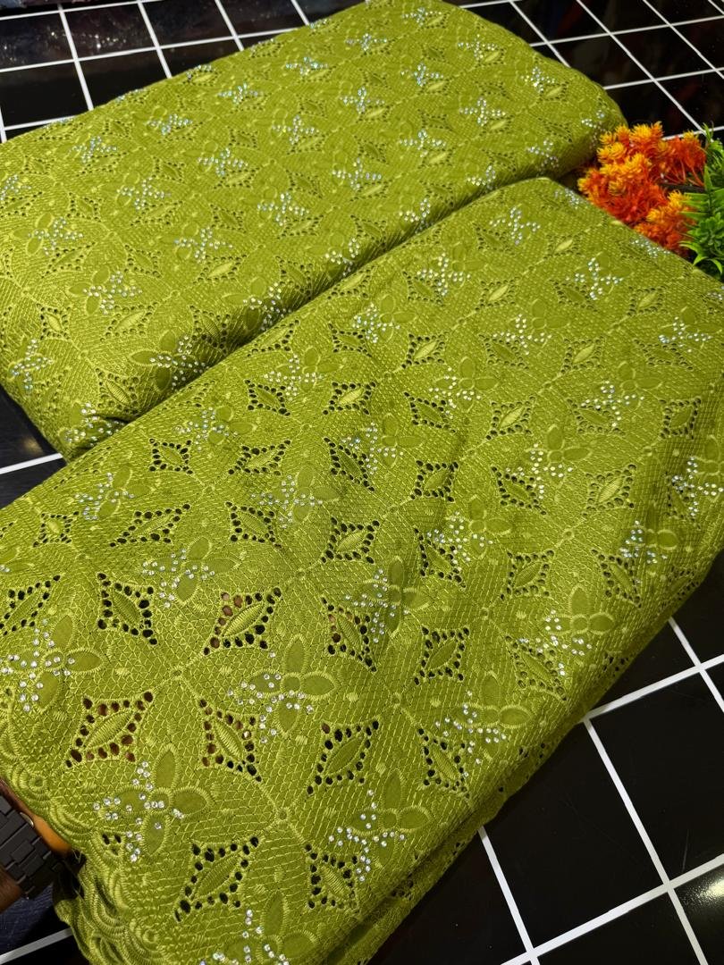 VOIL LACE- BUTTERFLY OLIVE